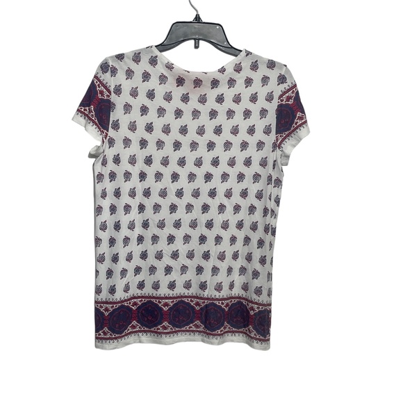 Tory Burch XS White‎ Print Pullover Ladies Top - Picture 5 of 5